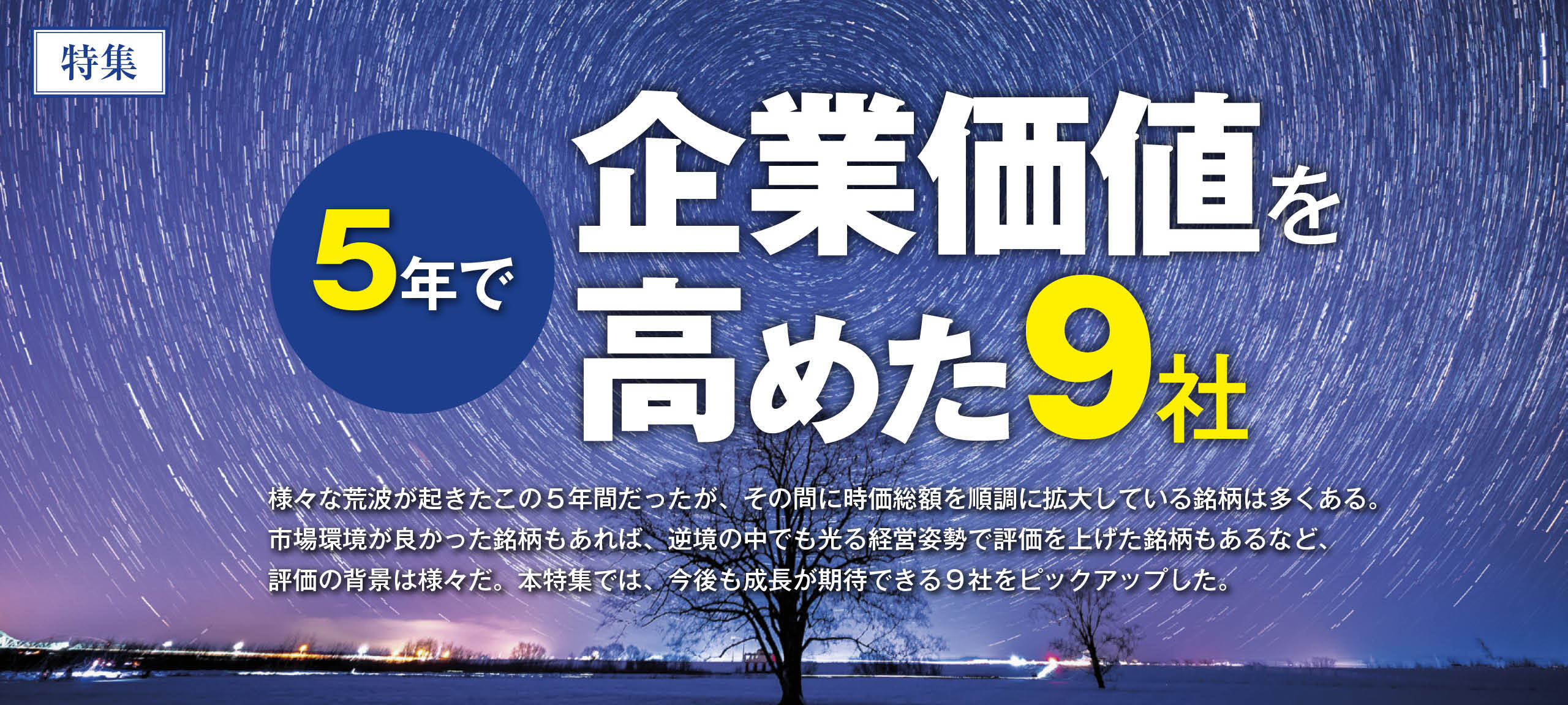 ５年で企業価値を高めた９社